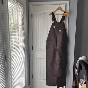 Carhartt Dark Brown Bib Overalls